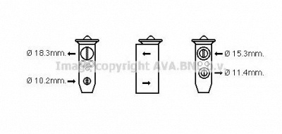 AVA QUALITY COOLING dn1358 -  Расширительный клапан, кондиционер